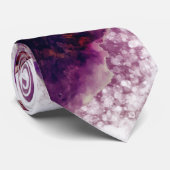 Cravate Grenades Bourgogne Aquarelle Fleurs de Pavot (Roulé)