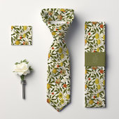 Cravate Grenades Citrons Fruits Jaunes William Morris