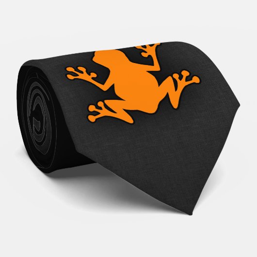 Cravate Grenouille orange (Roulé)