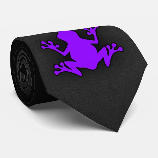 Cravate Grenouille violette violette (Roulé)