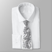 Cravate Grey and White Patterned Necktie (Attaché)