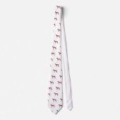 Cravate Greyhound Chien Motif géométrique Silhouette Multi (Devant)