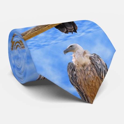 Cravate Griffon vulture on branch (Roulé)