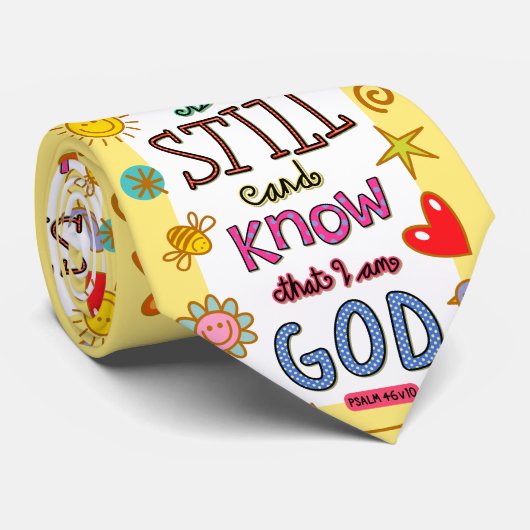 Cravate Griffonnage chrétien des textes d'écriture sainte (Roulé)