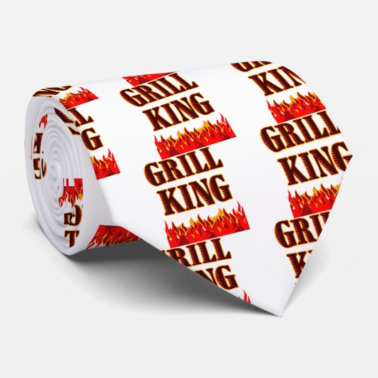 Cravate Grill King BBQ Dit : (Roulé)