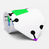 Cravate Grille de couleurs cool (Roulé)