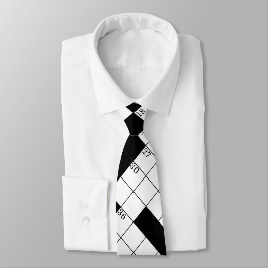 Cravate Grille des mots croisés (Attaché)