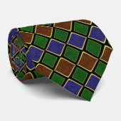 Cravate Grille Diamant Arlequin : Harmonie Texturée (Roulé)