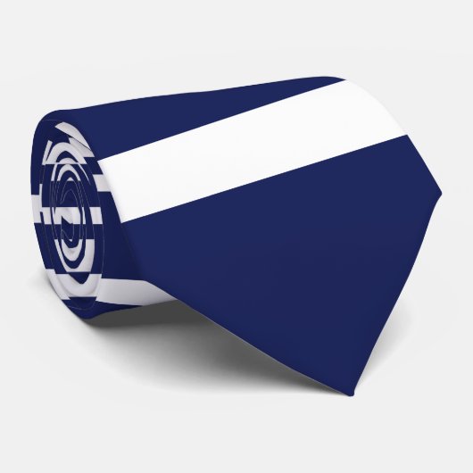 Cravate Grilles complexes - Bleu (Roulé)