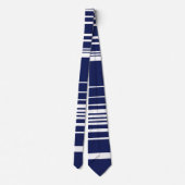 Cravate Grilles complexes - Bleu (Dos)