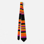 Cravate Grilles complexes - Noir, Rose, Orange et Jaune (Dos)