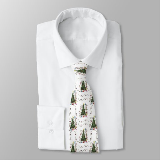 Cravate Grinch Classique | Sapin de Noël (Attaché)