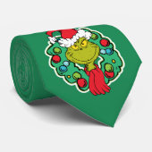 Cravate Grinch | Couronne de Noël (Roulé)