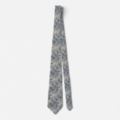 Cravate Gris Ardoise Bleu Abstrait Pinceaux Traits (Devant)