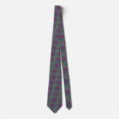 Cravate Gris ardoise lavande fuchsia Art moderne (Devant)