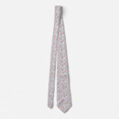 Cravate Gris avec motif floral (Dos)
