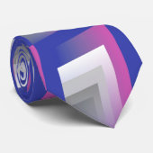 Cravate gris bleu Fuchsia (Roulé)