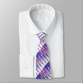 Cravate gris bleu Fuchsia (Attaché)