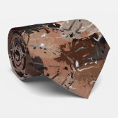 Cravate Gris, Brown et noir (Roulé)