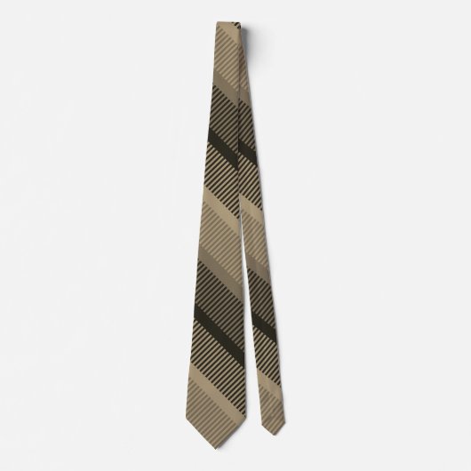 Cravate Gris Brown foncé élégant (Devant)