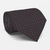 Cravate Gris Charbon & Burgundy Micro Pois (Roulé)