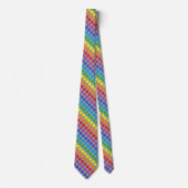 Cravate Gris Checkered d'arc-en-ciel (Devant)