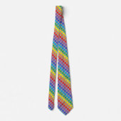Cravate Gris Checkered d'arc-en-ciel (Dos)