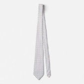Cravate gris clair pois tendance (Devant)