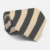 Cravate Gris de charbon 434343 / Sable du désert E6D1B0 St (Roulé)