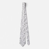 Cravate gris et blanc abstrait chic (Devant)