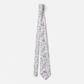 Cravate gris et blanc abstrait chic (Dos)