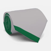 Cravate Gris et large rayure d'université de lierre (Roulé)