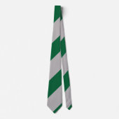 Cravate Gris et lierre Large bande régimentaire (Devant)
