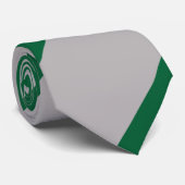 Cravate Gris et lierre Large bande régimentaire (Roulé)