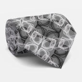 Cravate Gris et noir Abstrait (Roulé)