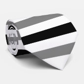 Cravate Gris et Noir Motif Blanc moderne (Roulé)
