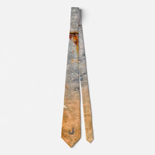 Cravate Gris et or Rusty Grunge urbain tendu (Devant)