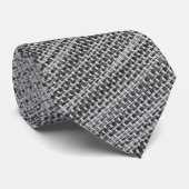 Cravate gris Faux Knitted (Roulé)