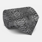 Cravate Gris Faux Snakeskin Design sur (Roulé)