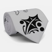 cravate gris MERRY CHRISTMAS (Roulé)