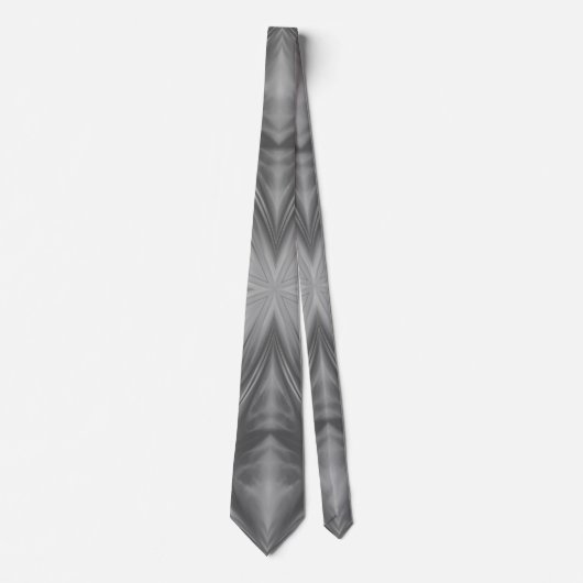 Cravate Gris Monochrome gris nuageux Motif Abstrait (Devant)