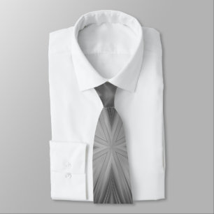 Cravate Gris Monochrome gris nuageux Motif Abstrait
