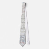 Cravate Gris Mur Brick Design Art moderne Art Abstrait (Devant)