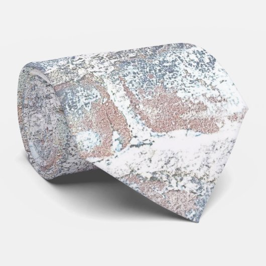 Cravate Gris Mur Brick Design Art moderne Art Abstrait (Roulé)