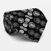 Cravate Gris noir et charbon de bois (Roulé)