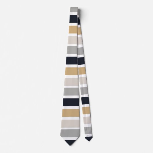 Cravate Gris, noir et tan (Devant)