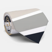 Cravate Gris, noir et tan (Roulé)