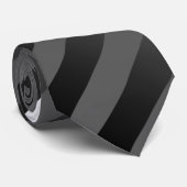 Cravate Gris, rayé, dégradé, rayures grises, simple (Roulé)