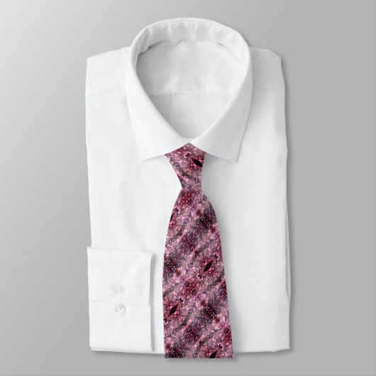 Cravate Gris rose et noir (Attaché)