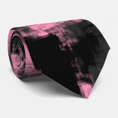 Cravate Gris rose et noir (Roulé)